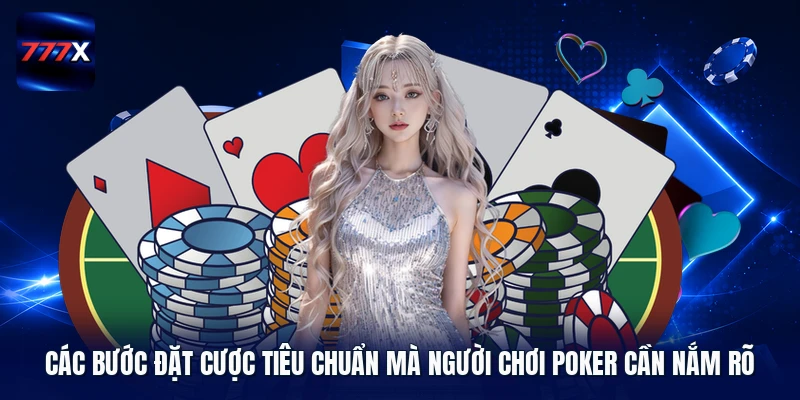 Các bước đặt cược tiêu chuẩn mà người chơi poker cần nắm rõ