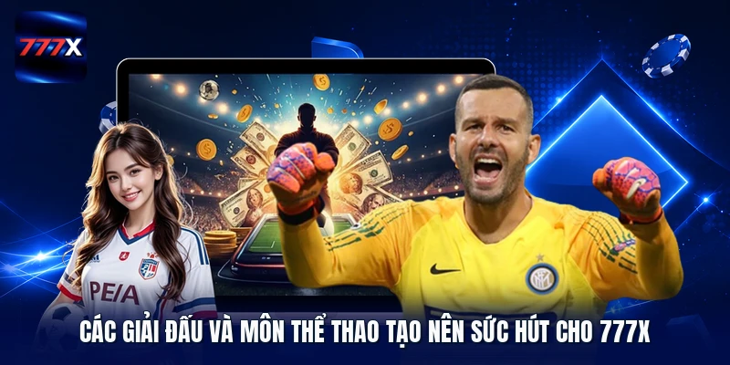 Các giải đấu và môn thể thao tạo nên sức hút cho 777X