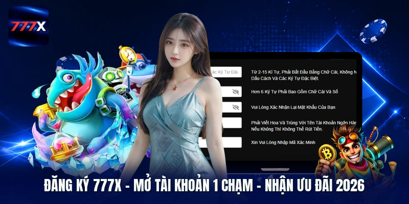 Đăng Ký 777X | Mở Tài Khoản 1 Chạm - Nhận Ưu Đãi 2026