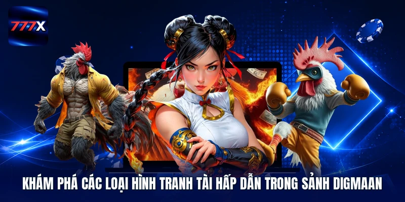 Khám phá các loại hình tranh tài hấp dẫn trong sảnh Digmaan